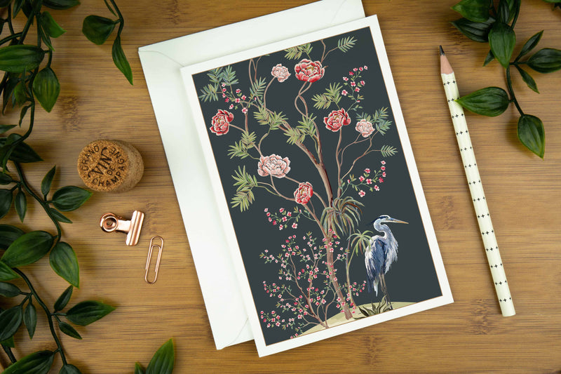 Birds & Blossoms, Luxury Greeting Card Pack. | birds-of-the-orient-luxury-greeting-card-can-be-personalised | com bossa studio