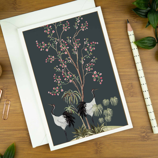Birds & Blossoms: No.1,  Luxury Greeting Card. | birds-blossoms-no-1-luxury-greeting-card | com bossa studio