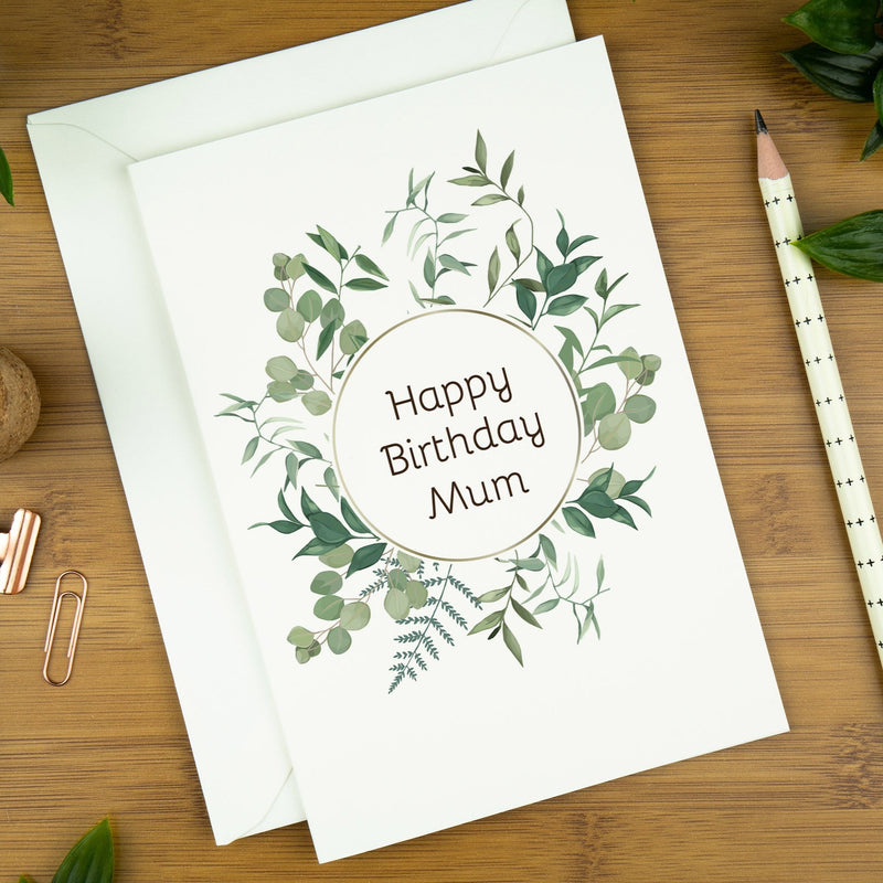 Luxury Birthday Card, Botanical Art: Circle, Mum, Mummy, Mother. | copy-of-happy-birthday-to-a-special-sister-greeting-card | com bossa studio