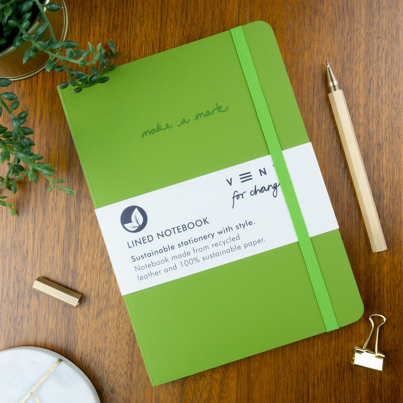 Vent for Change, Lined Notebook, Green. | vent-for-change-lined-notebook-green | com bossa studio