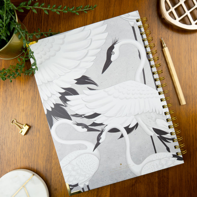 Hello Day, Lined A4 Spiral Notebook, Flock. | hello-day-lined-a4-spiral-notebook-flock | com bossa studio