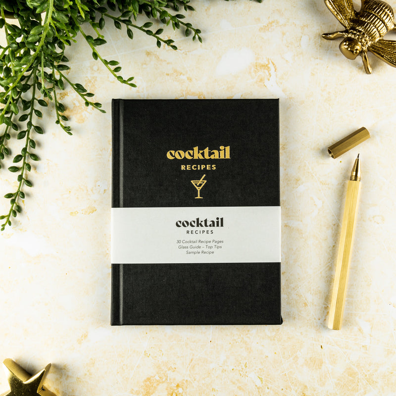 Cocktail Recipe Notebook, Better Day Studio, Black.