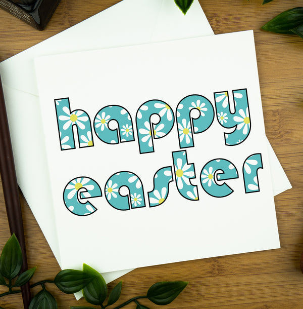 Easter Cards, Retro Font, Daisies. | easter-cards-retro-font-daisies | com bossa studio