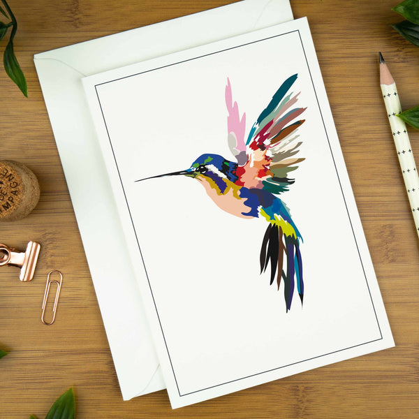 The Hummingbird, Bird Greeting Card. | the-hummingbird-luxury-greeting-card-can-be-personalised-1 | com bossa studio