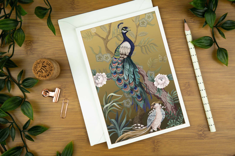 Birds of the Orient, Bird Greeting Card Pack. | birds-flowers-luxury-greeting-card-multipack-can-be-personalised | com bossa studio