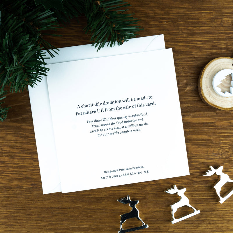 Scandinavian Winter, Blue & Pink Deer, Luxury Nordic Christmas Cards. | scandinavian-winter-blue-pink-deer-luxury-nordic-christmas-cards | com bossa studio