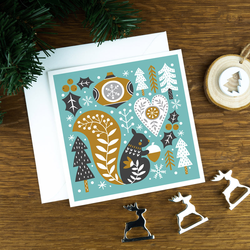 Luxury Christmas Cards: Nordic Squirrel.