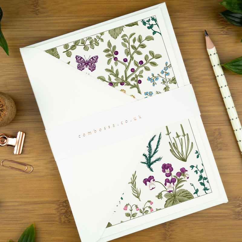 Wild Meadow & Butterflies, Botanical Art Greeting Card. | wild-meadow-butterflies-luxury-greeting-card-can-be-personalised | com bossa studio